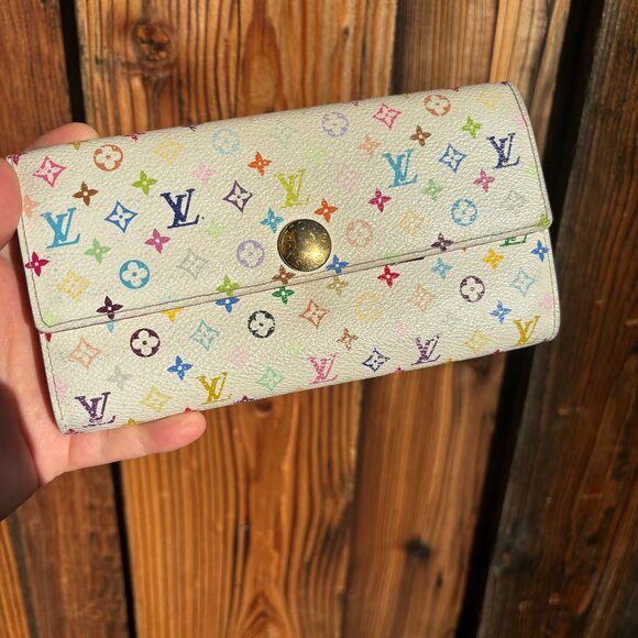 Louis Vuitton Handbags - Louis Vuitton White Monogram Multicolor Sarah Wallet